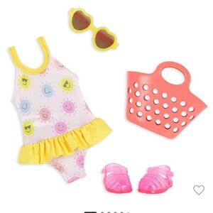 Glitter Girls Splish, Splash, and Sparkles Swimsuit Outfit for 14" Dolls